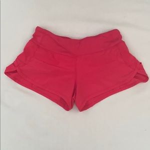 Hot pink lululemon Run Times shorts